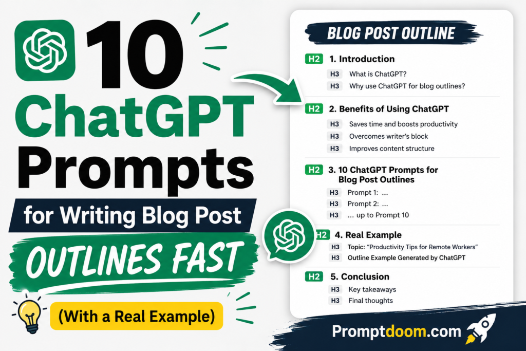 10 ChatGPT Prompts for Writing Blog Post Outlines Fast