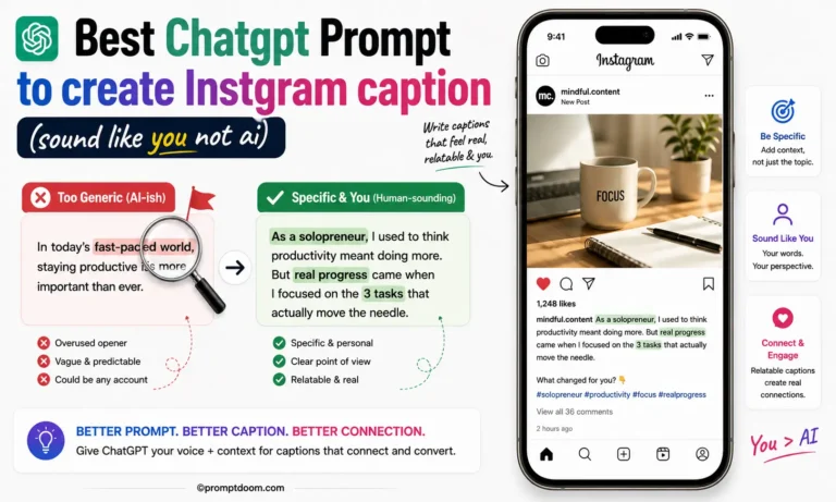 ChatGPT Prompt for Instagram Captions (That Sound Like You, Not a Template)
