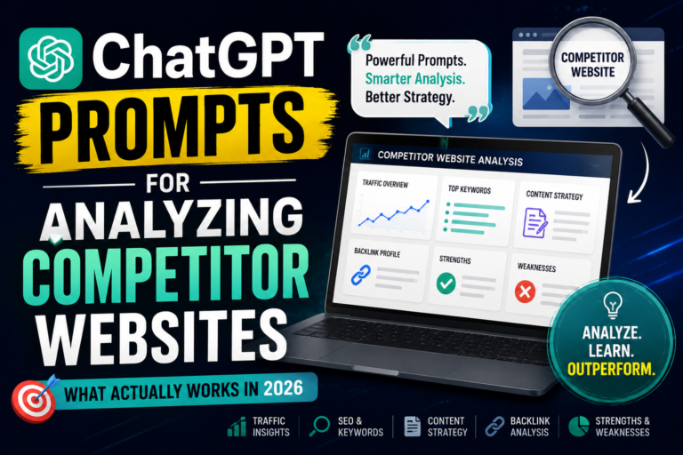ChatGPT Prompts for Analyzing Competitor Websites (What Actually Works in 2026)
