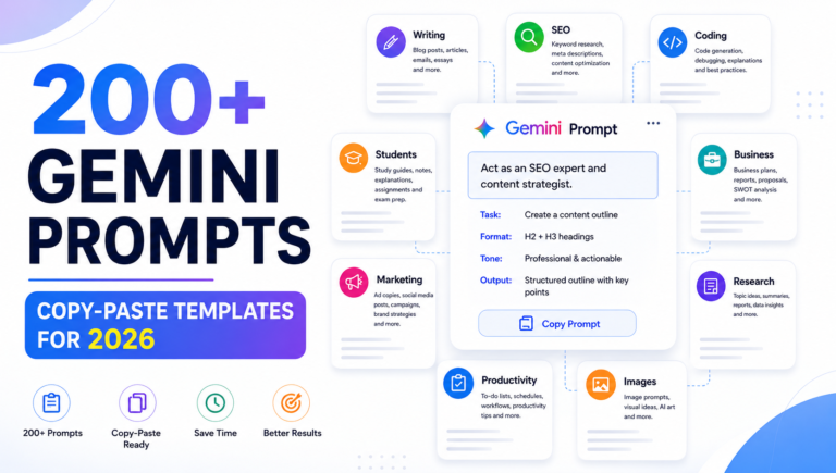 100+ Best Gemini Prompts: Copy-Paste Templates for Almost Anything