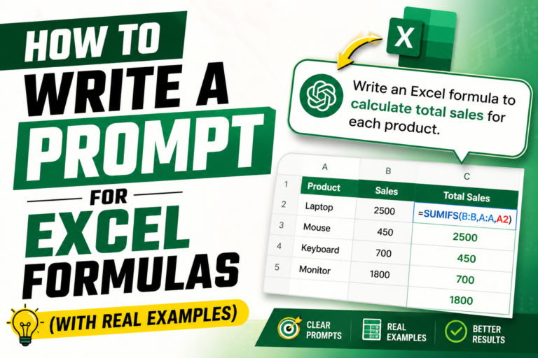 How to Write a Prompt for Excel Formulas (With Real Examples)