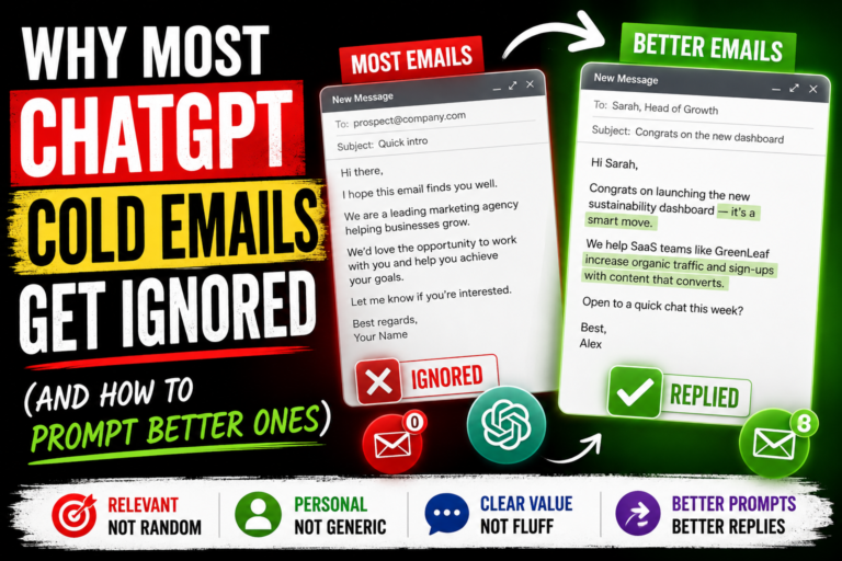 Why Most ChatGPT Cold Emails Get Ignored (And How to Prompt Better Ones)