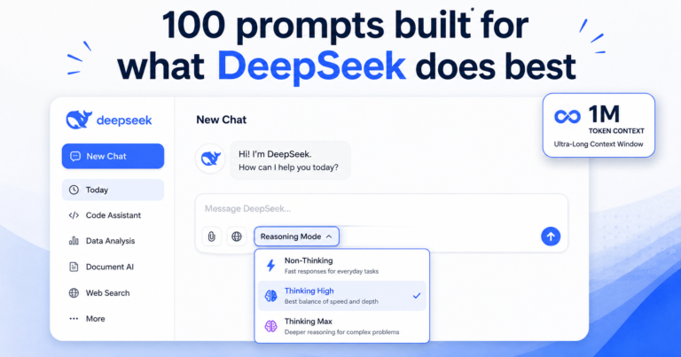 100 Best DeepSeek latest version Prompts  2026 (Copy-Paste)