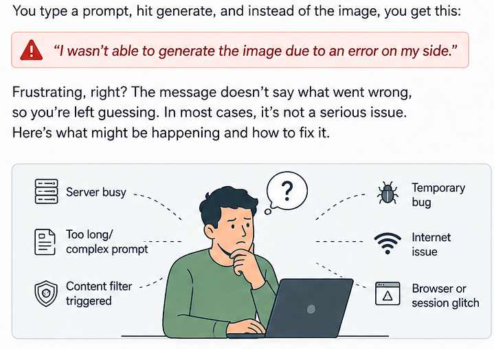 Chat gpt image error - I wasn't able to generate the image due to an error on my side